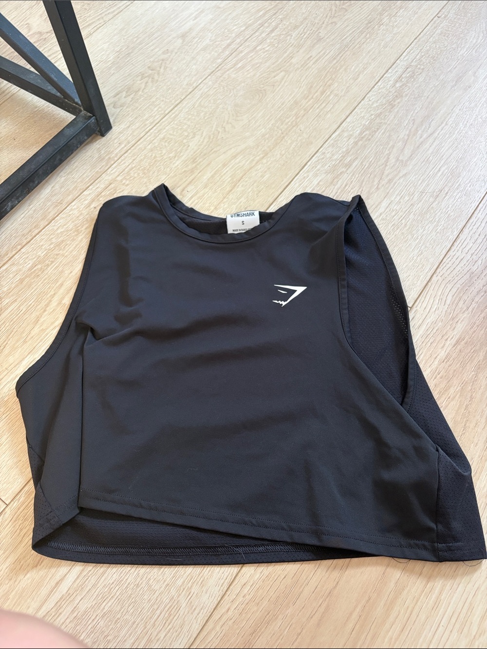 Gymshark Black Cropped Performance Tank